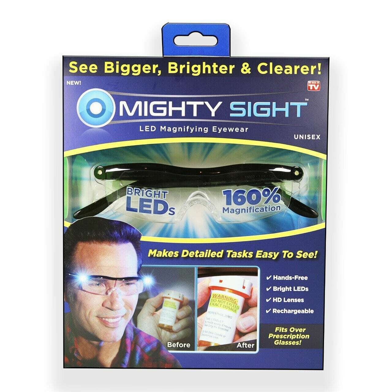 Gafas de Lupa con Aumento 160% y Luz LED | Lentes de Precisión para Lectura y Manualidades