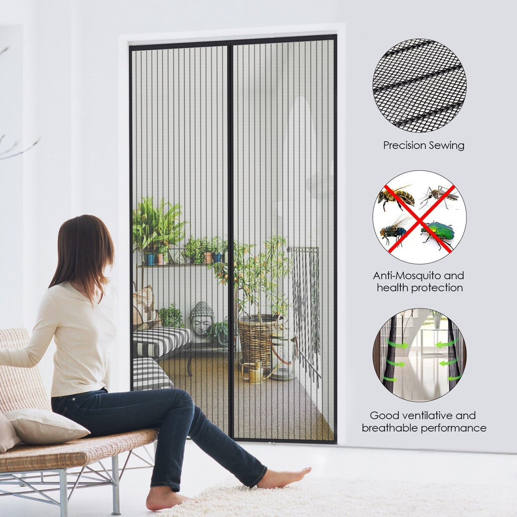 Cortina Magnética Antimosquitos | Mosquitera Reforzada para Puertas con Cierre Automático
