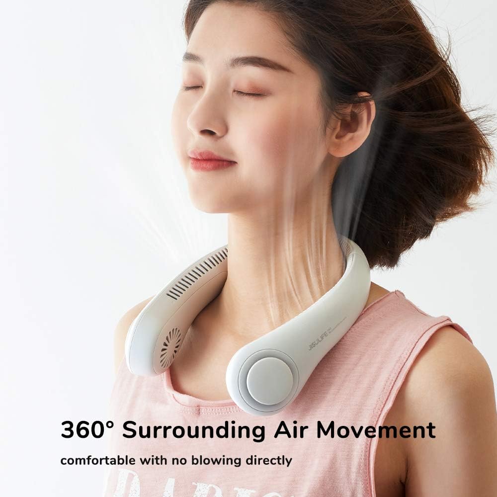 Ventilador de Cuello Portátil Sin Aspas | Batería de 4000 mAh y 3 Velocidades