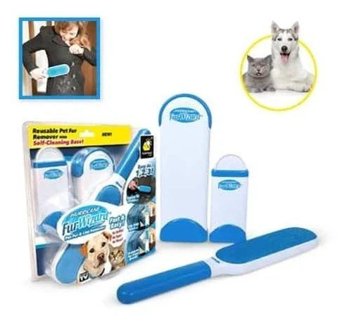 Cepillo Quita Pelos Autolimpiable para Mascotas | Rodillo Reutilizable de Doble Cara
