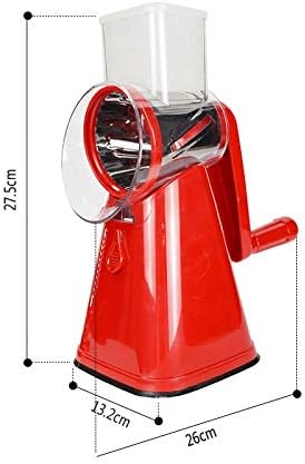 Rallador Rotativo Multifuncional | 3 Cuchillas de Acero Inoxidable y Diseño Seguro