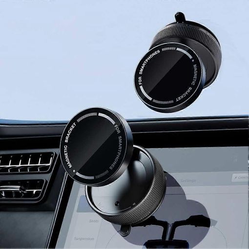 Soporte Magnético para Teléfono con Ventosa al Vacío | Fijación Estable para Coche