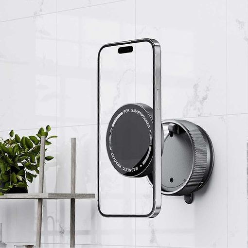 Soporte Magnético para Teléfono con Ventosa al Vacío | Fijación Estable para Coche