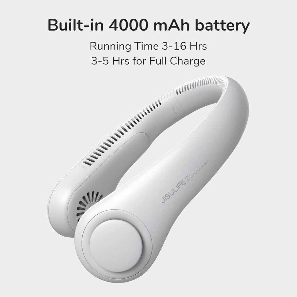 Ventilador de Cuello Portátil Sin Aspas | Batería de 4000 mAh y 3 Velocidades