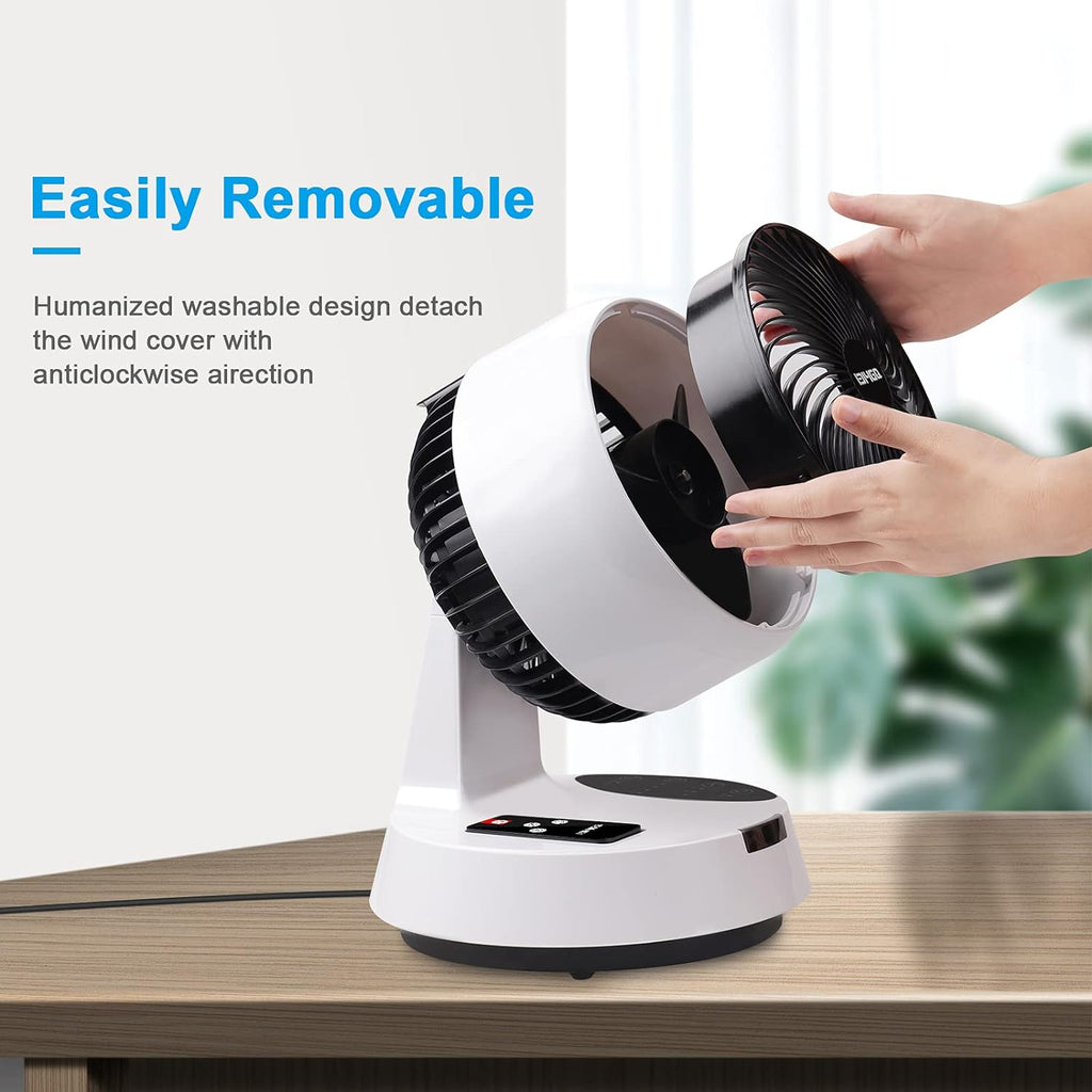 Ventilador Turbo de Mesa Silencioso | Circulador de Aire 3D con Mando a Distancia