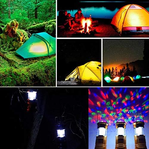 Linterna de Camping LED Recargable con Control de Voz y Bola de Cristal Multicolor