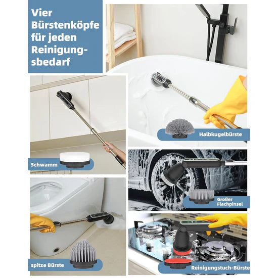 Cepillo de Limpieza Eléctrico 7 en 1 con Mango Extensible y Batería de 3600?mAh
