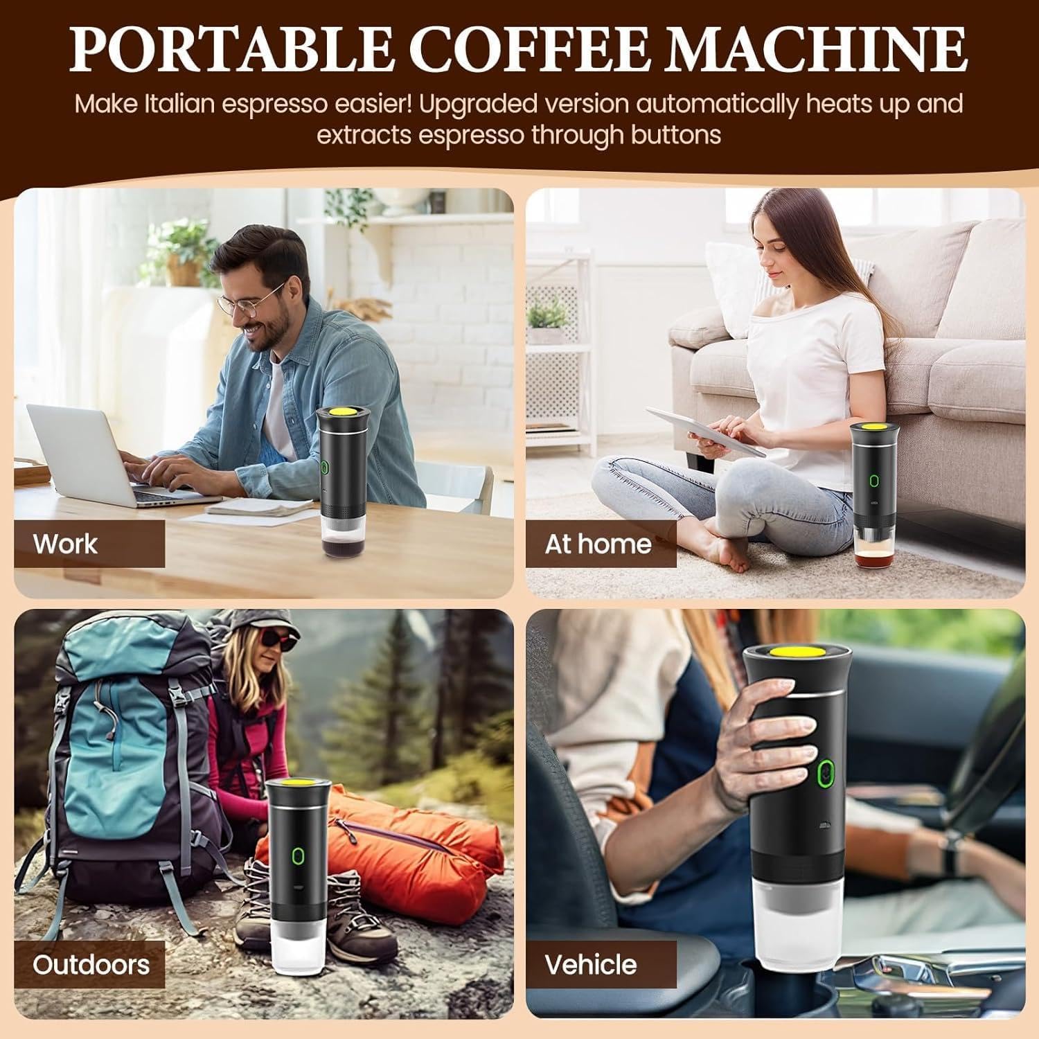 Máquina de Café Espresso Portátil 3 en 1 – Café Perfecto en Cualquier Lugar