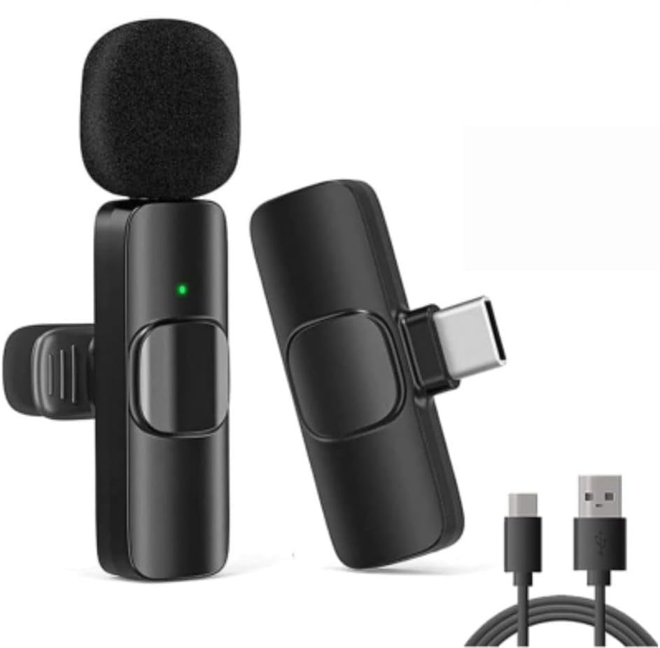 Micrófono Inalámbrico de Solapa K9 | Captación Profesional para iPhone, Android y Tipo-C