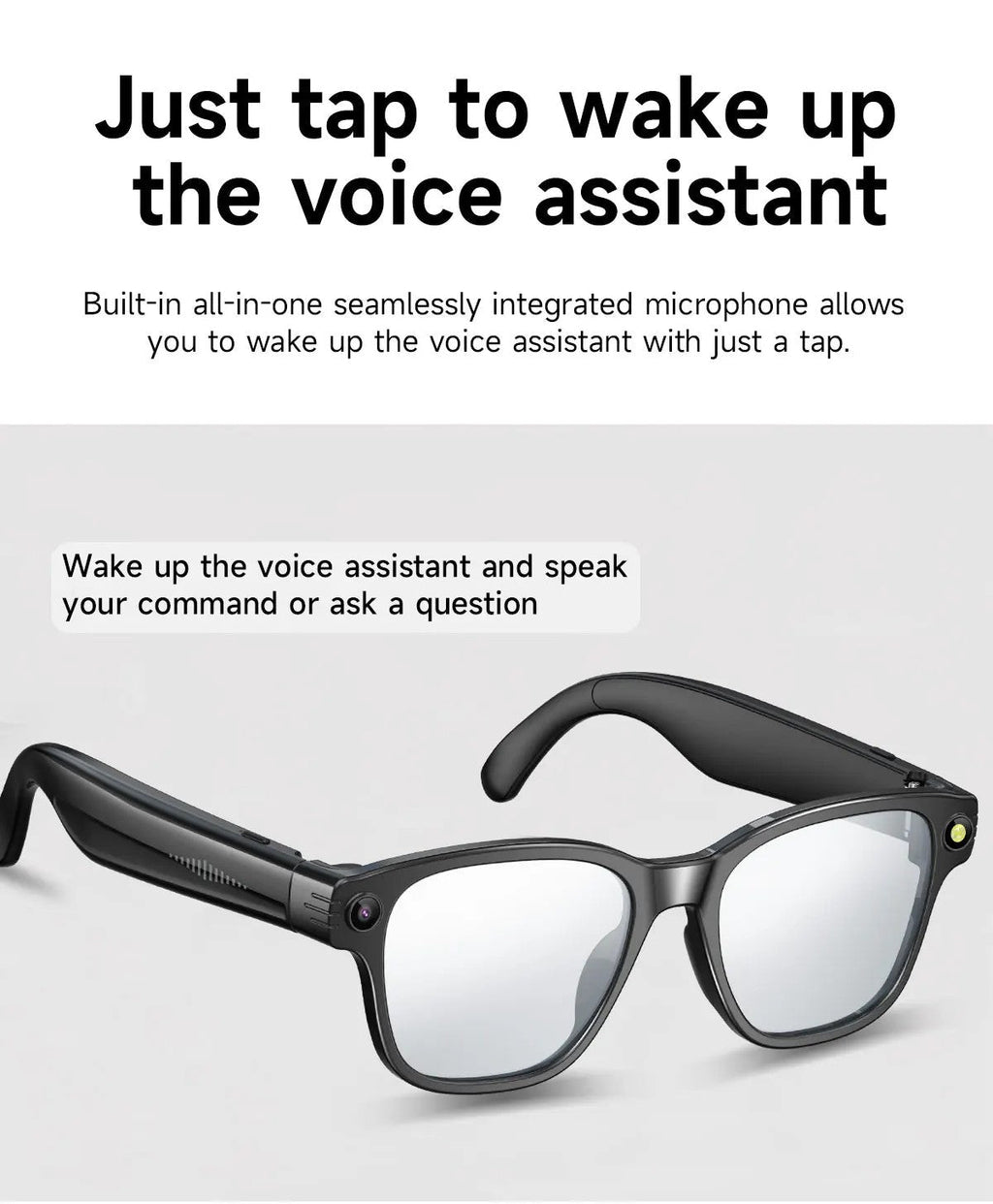 Gafas Inteligentes 4K Ultra HD EBOX – Cámara 8MP, Traducción IA y Música Bluetooth