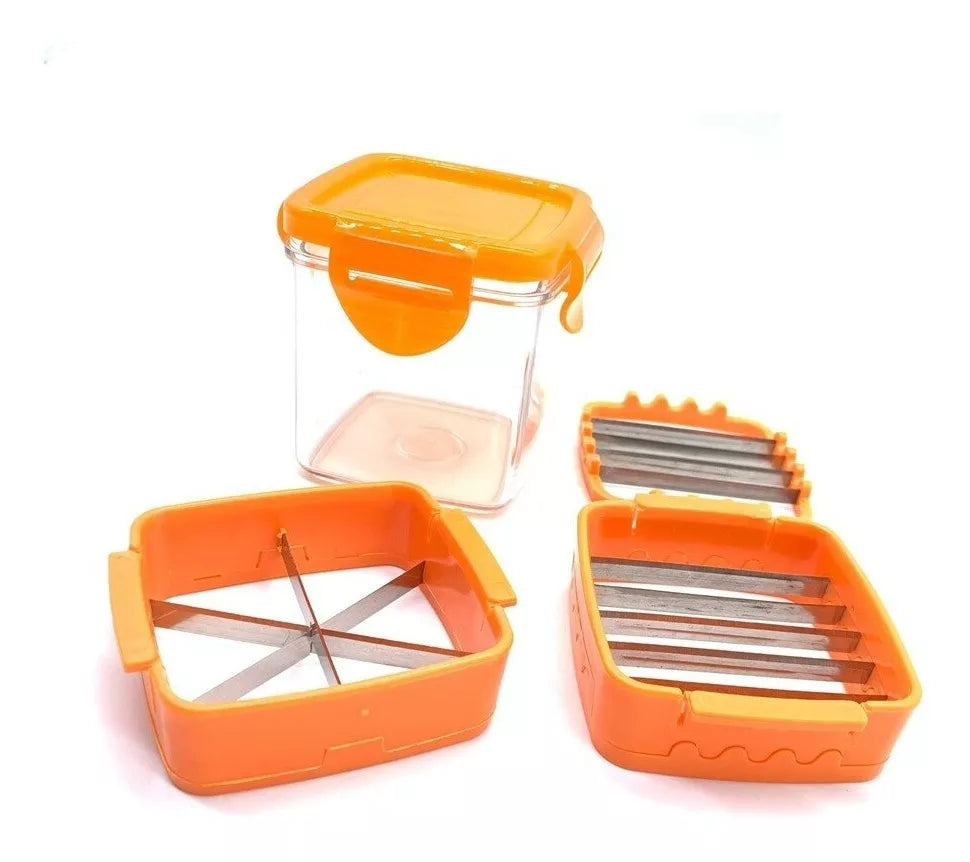 Cortador de Verduras 5 en 1 | Picador Multifunción Manual de Acero Inoxidable