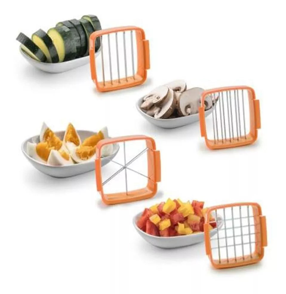 Cortador de Verduras 5 en 1 | Picador Multifunción Manual de Acero Inoxidable