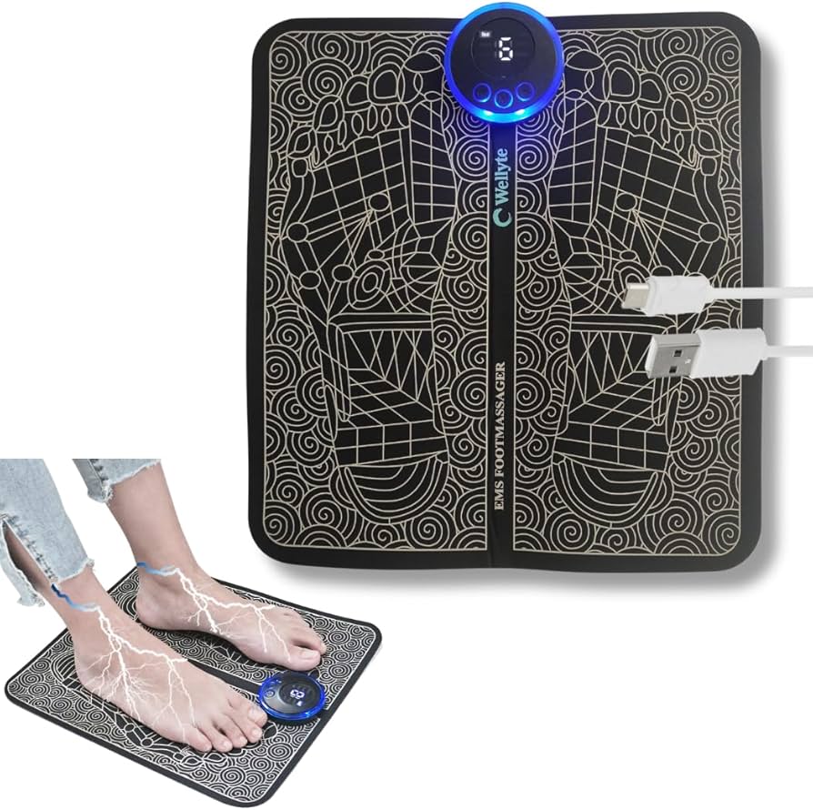 Masajeador de Pies Eléctrico EMS | Esterilla de Estimulación Muscular y Circulación