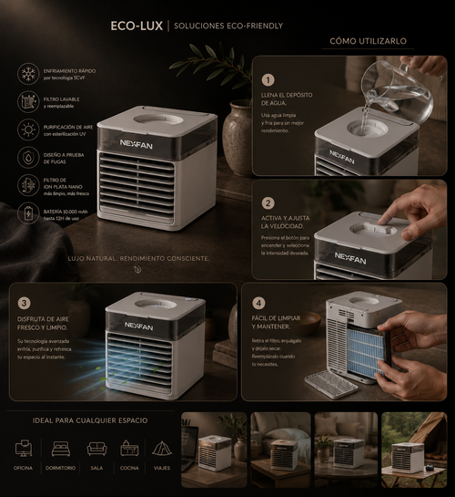 Aire Acondicionado Artic Air Ventilador Ultra Enfriador - Frescura Portátil y Eficiente