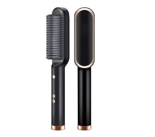 Cepillo Alisador de Pelo Cerámico | Moldeador Iónico con Control de Temperatura 130°C-200°C