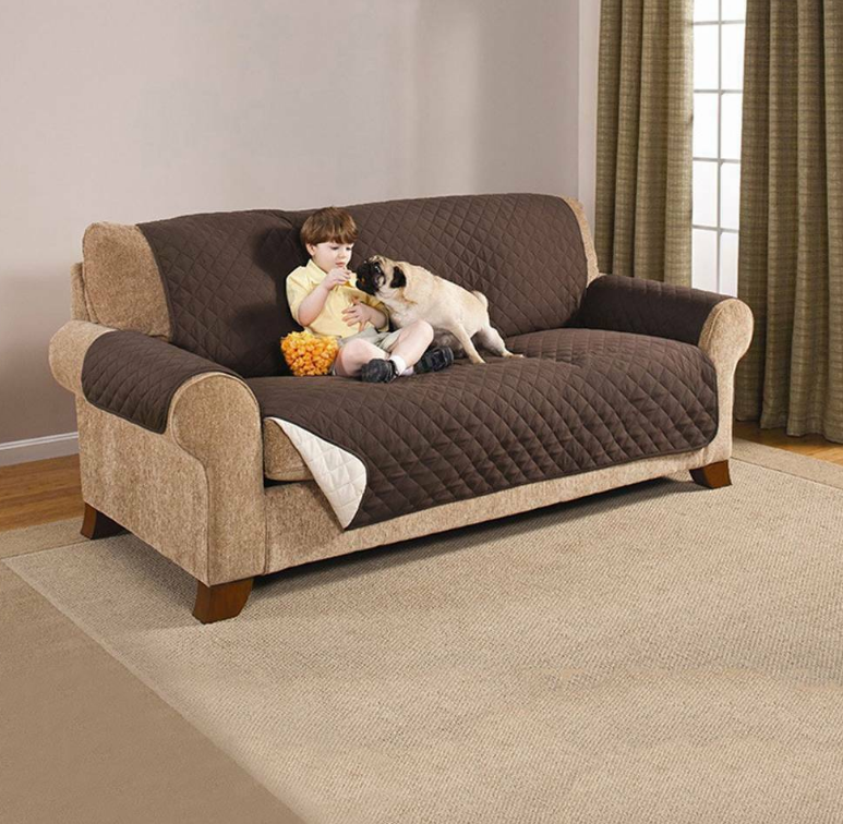 Protector de Sofá Reversible de 3 Plazas ANDRA | Funda Cubre Sofá Lavable de 280 cm